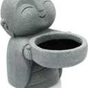 Zen Candle Holder, Buddha Tea Light Holder, Monk Figurine Holder for Japanese Zen Decor & Meditation Space