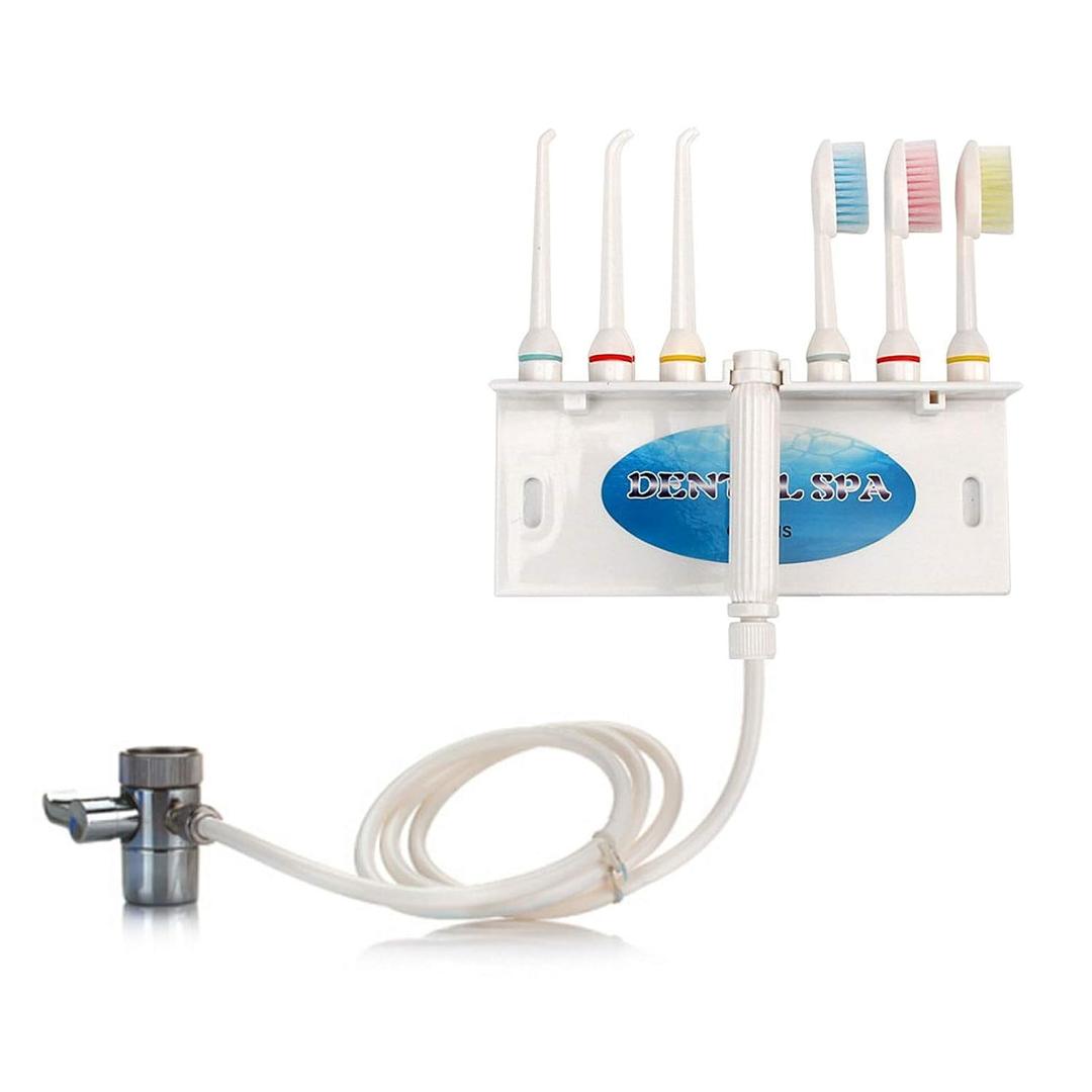 Water Flosser for Family Use 3 Jet Tips & 3 Toothbrush for Faucet & Shower, Oral Irrigator Non-Electric Safety, Dental Oral Care Tooth Cleaning