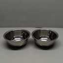 Set of 2 Stainless Steel Dog Bowls - 40oz Pet Bowls with Decorative Dog Food Stand - Metal Food and Water Dishes for Large Pets - Puppy Essentials by PETMAKER (Silver/Black) (6.5" Height)