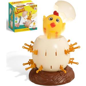 Large Size Pop Up Chick Board Game  Easter Basket Stuffer & Egg Hunt Fun  Pirate Games for Kids and Adults  Family Game Night, Parties, Gatherings