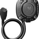 MICTUNING 13Amp 125V AC Port Plug with 16" Integrated Heavy Duty Extension Cord and Water-Resistant Cap - Black