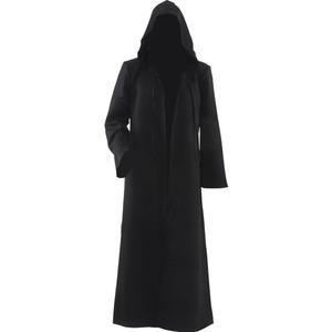 Men's Cosplay Cloak Robe Costume Halloween Tunic Hooded Uniform (Medium, Black)