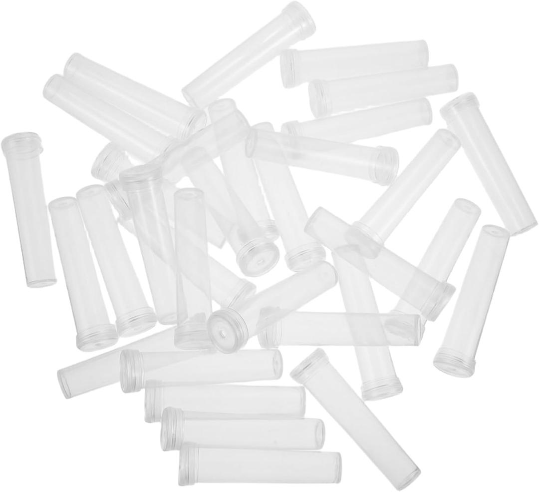 jojofuny 100pcs Floral Water Tubes with Caps Reusable Plastic Flower Arrangement Containers for Fresh Flowers Sturdy and Practical Stem Holders for Florists and Long Distance Transport