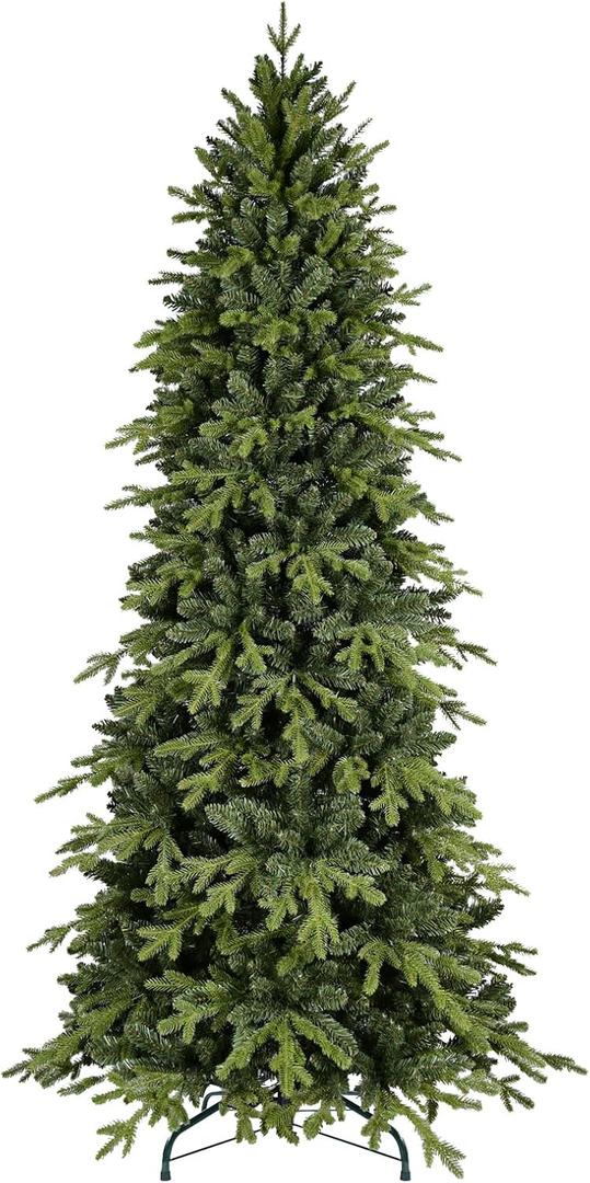 4ft Unlit Artificial Full Christmas Tree with 919 PE PVC Tips, Premium Holiday Xmas Tree with Metal Hinges & Foldable Base for Home Office Party, Green