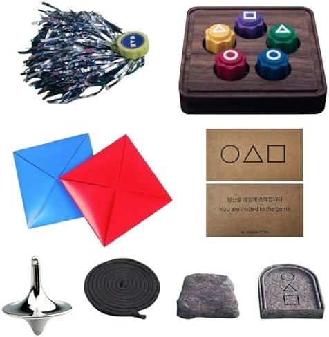 Gonggi Korean Game, Korean Folk Traditional Gong gi Stones Catching Gonggi Dice Family Travel Play Game Set (1PC)