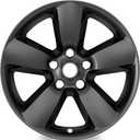 4-Pack Wheel Skins Compatible with Dodge RAM 1500 Pickup 2013 2014 2015 2016 2017 2018, 20" 20 inch Alloy Wheel, Snap-on Wheel Cover Replacement, Black Color