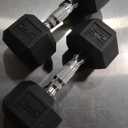 CAP Barbell Rubber Coated Dumbbell Weights 25 lbs - pair