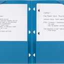 Five Star 2-Pocket Folder, Plastic Folder with Stay-Put Tabs, Fits 3-Ring Binder, Holds 8-1/2" x 11" Paper, Tidewater Blue (333420H-ECM)