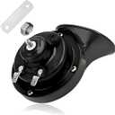 Super Loud Car Snail Horns, 12V 300DB Durable Car Horn Kit, High Low Tone Universal Waterproof Car Air Electric Snail Horn, Vehicle Air Horn Replacement for Motorcycle Truck (Black, 1 PCS)