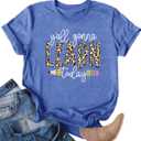 FCGHSII Teacher T Shirt for Women: Learning Teach T-Shirts Leopard Teachers Tees Teaching Gifts Short Sleeve, L