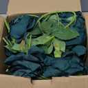 50pcs Emerald Green Roses Artificial Flowers Bulk,Fake Roses Silk Flower with Stems Realistic Flowers for Wedding Centerpiece Home Party Decor