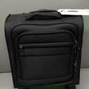 Coolife Underseat Carry On Luggage Suitcase Softside Lightweight Rolling Travel Bag Spinner Suitcase Compact Upright 4 Dual Wheel Bag, Black