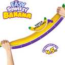 ORB Easy Sqweezy Giant Stretchy Banana - Stretches Up to 6 Feet Long - Huge Jumbo Sized Squishy Fruit Toy, Perfect to Squeeze for Stress Relief - Fun Sensory / Fidget Novelty Toy for Kids and Adults