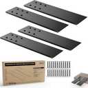 BATODA 10" Countertop Support Brackets (4 pcs) for Granite - Heavy Duty L Shelf Bracket - Wall Mounted Support for DIY Open Shelving  Knee Wall Support - Mounting Hardware Included ( Pack 4 )