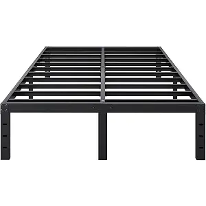 SHLAND Bed Frame Queen Size, 14 Inch Heavy Duty Metal Platform Bed Frame No Box Spring Needed, Mattress Foundation, Storage Space, No Noise, Easy Assembly