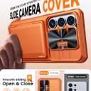 Vizvera for Samsung Galaxy S26 Ultra Case Wallet RFID [Cards Holder][Camera Cover][Edge Raised] Full Body Rugged Shockproof Silicone Phone Case for Galaxy S26 Ultra 6.9" 2026, Spritz Orange
