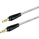 GE Pro 3.5mm Auxiliary Cable, 3ft Audio Cord, Premium Aux Cord for Car, Phone/Tablet, iPad, Home Stereo System and More, 33523