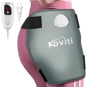 Koviti Hip Heating Pad for Sciatica Pain Relief - FSA HSA Eligible Heated Hip Brace Electric Heat Pad for Lower Back Thigh Buttock Birthday Gifts Hot Physical Therapy for Women Men Mom (Large-gray)