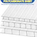 Polycarbonate Greenhouse Panels, Twin-Wall Polycarbonate Sheet, Clear Panels for Greenhouse,Outdoor Garden, Plant Stand Roof (47.2''H x 23.6''W x 0.16''T, 14)