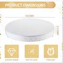 Wenqik Cake Stand 18 Inch Round Metal Cupcake Dessert Wedding Cake Stand Cookies Display Holder Fruit Serving Tray for Table Wedding Birthday Anniversary Party(White)