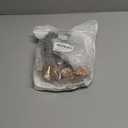 Winlyn Set of 3 Mini Snowy Artificial Canadian Pine Trees with Wood Bases Small Tabletop Christmas Trees for Rustic Farmhouse Christmas Winter Holiday Seasonal Table Centerpiece Desk Decoration