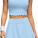 ATTRACO Tennis Outfits for Women Racerback Golf Dress Athletic Workout Dress (Blue, S)