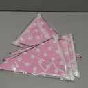 Faccito 60 Pcs Mouse Color Banner Decorations 49 ft Rose Hot Pink and Black Pennant Flag Banner Mouse Theme Paper Triangle Bunting Decor for Outdoor Garden Birthday Wedding Party Supplies