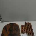 MaxSmeo Side Table, 3-Tier Small End Table, Modern Oval Night Stand Accent Table for Living Room, Bedroom, Rustic Brown