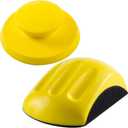 Hook and Loop Hand Sanding Block 5 Inch Mouse and Round Sanding Holder 2 PCS Hand Sanding Pad for Woodworking Hook Backing Sandpaper Holder for Furniture