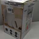 SAMEAT Heated Towel Warmers for Bathroom - Large Towel Warmer, Wood Handle, Auto Shut Off, Fits Up to Two 40"X70" Oversized Towels, White