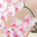 Floroom 2pcs Faux Phalaenopsis Orchid Fake Artificial Flower with Stems, Real Touch Large Blooms 40 Inch for DIY Bouquets, Wedding Centerpieces & Home Decor, Pale Pink