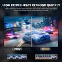 CRUA 24 Curved Gaming Monitor, 180Hz/144Hz FHD 1080P, Support 120% sRGB, AMD FreeSync, Low Motion Blur, Wall Mount Installs Compatible, for Office and Games(HDMI 1.4 & DP 1.2) Black