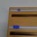 Lipper International Bamboo Dispenser with Cutter for Aluminum Foil, Plastic Wrap, or Wax Paper, 2-in-1, 13 7/8" x 6 3/4" x 4"
