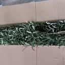 Artificial Olive Tree 7FT, Indoor Fake Silk Plant with Realistic Trunk, Leaves, Fruits and White Planter, Faux Potted Tree for Home Decor and Housewarming Gift, 1 Pack