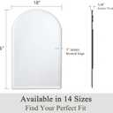 VocalStar Frameless Arch Mirror, 18" x 26" Bathroom Wall Mirror with Beveled Edge, Modern Decorative Vanity Mirrored for Living Room, Entryway, Bedroom | 1/4-Inch Shatterproof Glass