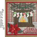 5 x Christmas Socks Metal Die Cuts,Merry Christmas Boots Hat Card Cutting Dies Cut Stencils DIY Scrapbooking Album Decorative Embossing Paper Dies Festival Card Making