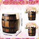 Cinnvoice 6 Pcs Wooden Centerpieces for Tables Baby Shower Decorations Tabletop Boxes Party Favor for Birthday Baby Shower Wedding Garden Tea Party (Wood Barrel)