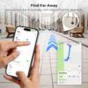 Air Tracker Tags 4 Pack - Bluetooth Wallet Tracker, Keys Finder Work with Apple Find My (iOS Only), Smart Item Locator Tags for Luggage, Backpack, Phone (Black)