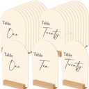 Arch Wedding Table Numbers 1-20 with Stands, 5 x 7 Inch Acrylic Table Numbers for Wedding Reception, Double Sided Tables Signs for Anniversary Banquets Party Restaurant Centerpieces Decoration