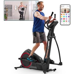 Sunny Health & Fitness Elliptical Machine with Extended Stride, Ultra Quiet 300 lbs Capacity Cross Training Cardio Fully Body Exercise for Home, Sunny Fit App Access, Optional 12" or 16" Stride Length