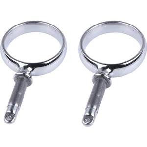 Marinebaby 316 Stainless Steel Boat Oarlock, Rowlock Oar Socket for Small Boat Dinghy Canoe,Dinghy, Lifeboat2PCS (2" Round Oarlock Support)