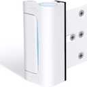 Door Reinforcement Lock Withstands 800lbs of Force - White Extra Proof Door Lock for Kids Safety Drilling Required, Prevents Unauthorized Entry, Add a Door Security Lock for Home Safety & Privacy