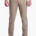 Haggar Men's Iron Free Premium Khaki Slim-Straight Fit Flat Front Expandable Waist Casual Pant size is 34 x 30