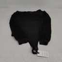 PINKMSTYLE Women's Square Neck Double Lined Mesh Long Sleeve Bodysuits Slim fit Trendy Going Out Tops Shirts (X-Large, Black)