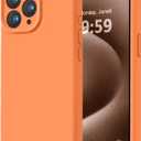 LOVE 3000 Designed for iPhone 15 Pro Max Case, Premium Silicone with [Soft Anti-Scratch Microfiber Lining] Shockproof Protective Phone Case for Men Women Girls 6.7", Bright Orange