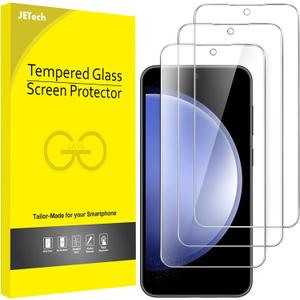 JETech Screen Protector for Samsung Galaxy S23 FE 6.4-Inch, Fingerprint Compatible, Tempered Glass Film, HD Clear, 3-Pack