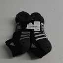 Adidas 6 Pairs Men's Low Cut Socks 6 Pack for Shoe Size 6-12 Black, Black, 6-12