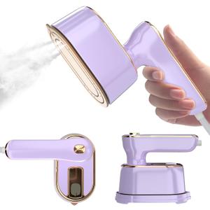 Travel Steamer Iron for Clothes Mini - Portable Ironing Machine Travel Small Size Portable Steamer Travel College Dorm Home Essentials Steamer for Clothes(Purple) (6.1*3*4.2 in)