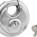 Master Lock 40KADPF Round Padlock with Shielded Shackle, Stainless Steel