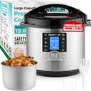 DRINTON 12 L/12.8 QT Commercial Pressure Cooker, 10-in-1 Pressure Cooker with Non-Stick Pot, 1400W Electric Pressure Pot with LCD Display, Slow Cook, Keep Warm, 24H Timer for 18-28 People Use